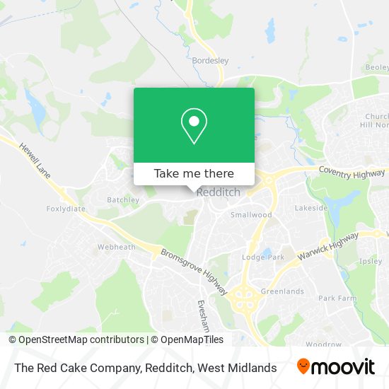 The Red Cake Company, Redditch map