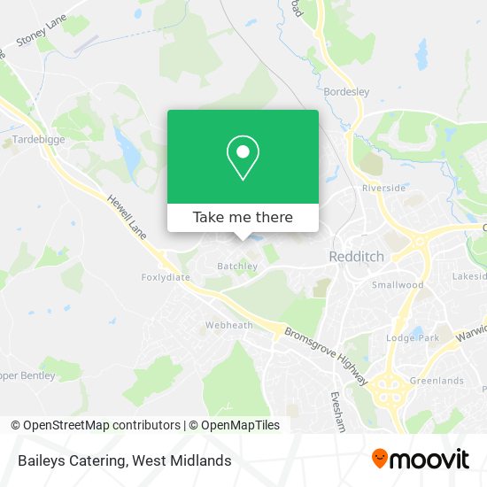 Baileys Catering map