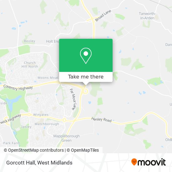 Gorcott Hall map