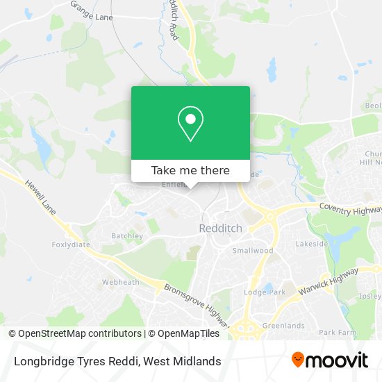 Longbridge Tyres Reddi map