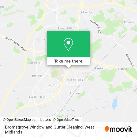 Bromsgrove Window and Gutter Cleaning map