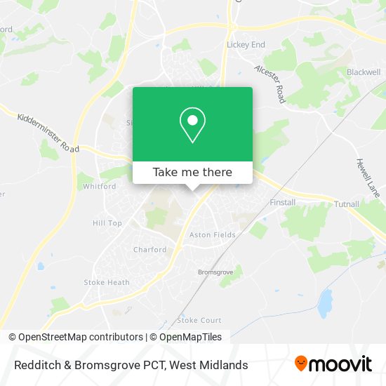 Redditch & Bromsgrove PCT map