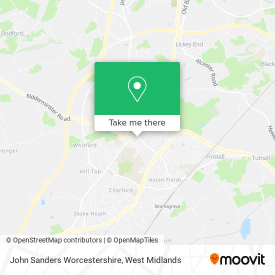 John Sanders Worcestershire map