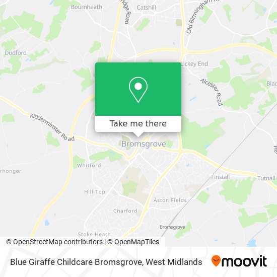 Blue Giraffe Childcare Bromsgrove map