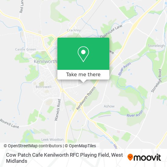 Cow Patch Cafe Kenilworth RFC Playing Field map