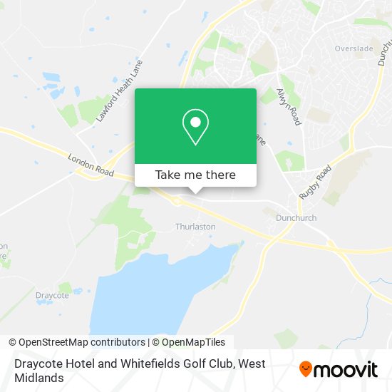 Draycote Hotel and Whitefields Golf Club map