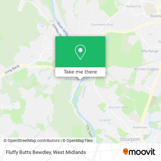 Fluffy Butts Bewdley map