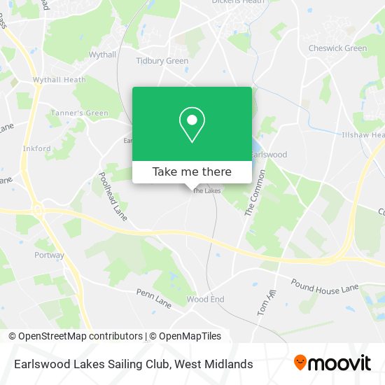Earlswood Lakes Sailing Club map