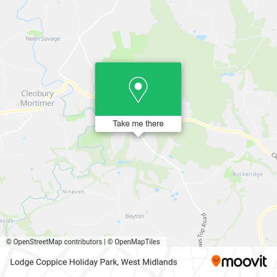How to get to Lodge Coppice Holiday Park in Cleobury Mortimer Ed by bus?
