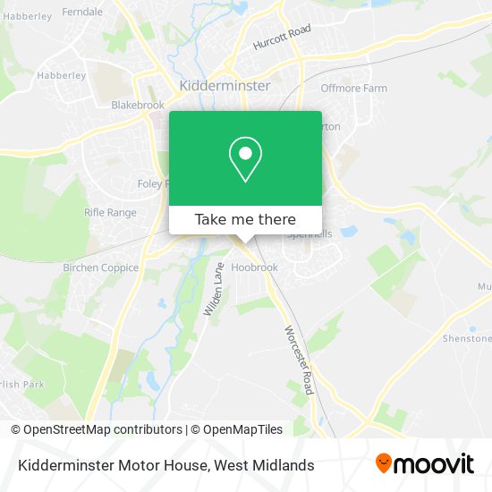 Kidderminster Motor House map