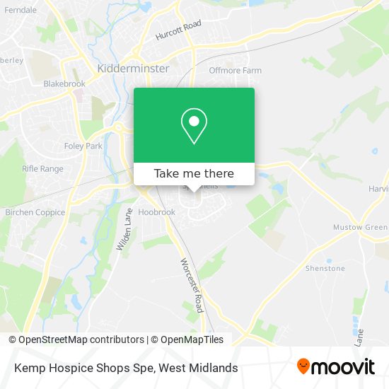 Kemp Hospice Shops Spe map