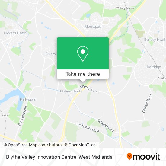Blythe Valley Innovation Centre map