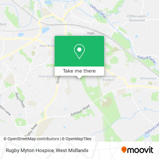 Rugby Myton Hospice map
