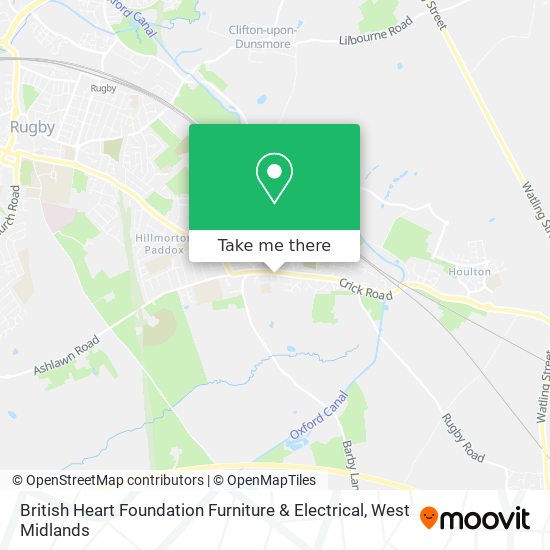 British Heart Foundation Furniture & Electrical map