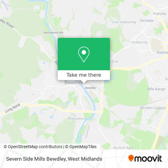 Severn Side Mills Bewdley map