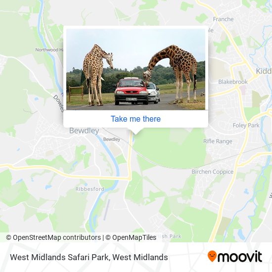 West Midlands Safari Park map