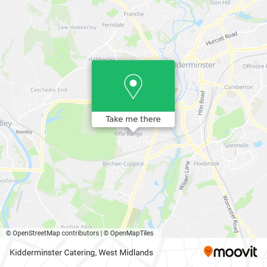 Kidderminster Catering map