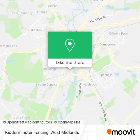 Kidderminster Fencing map