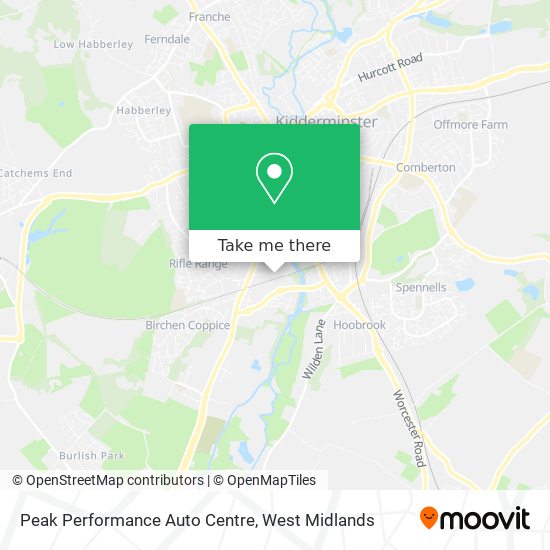 Peak Performance Auto Centre map