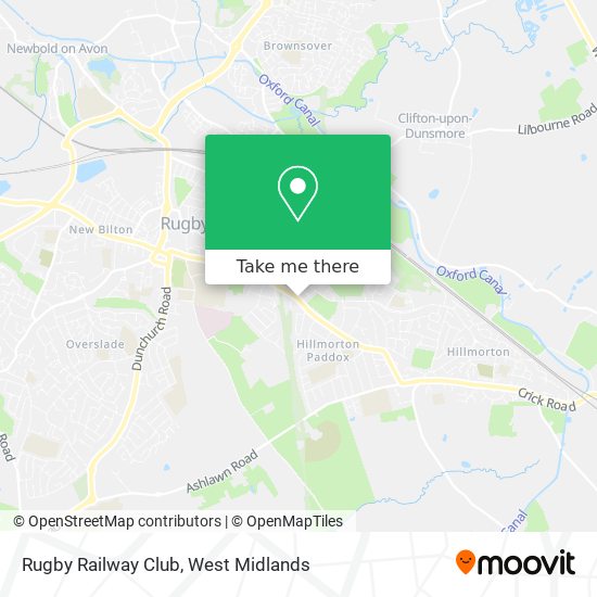 Rugby Railway Club map