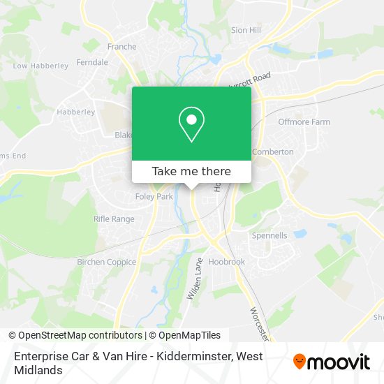 Enterprise Car & Van Hire - Kidderminster map