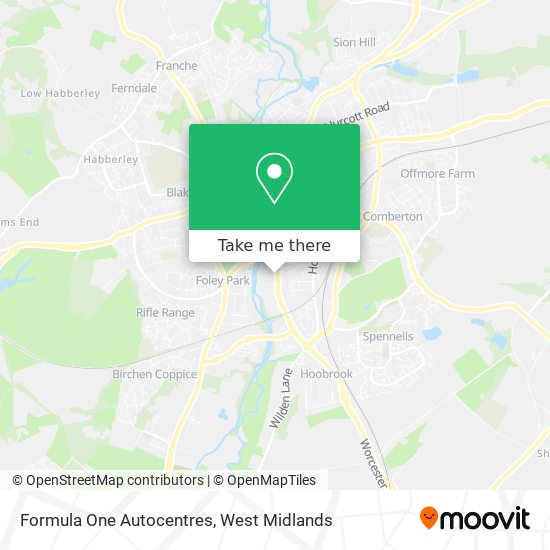 Formula One Autocentres map