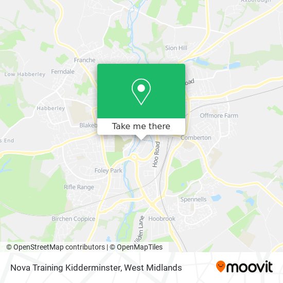 Nova Training Kidderminster map