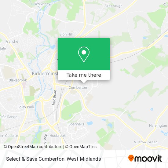 Select & Save Cumberton map