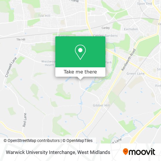 Warwick University Interchange map
