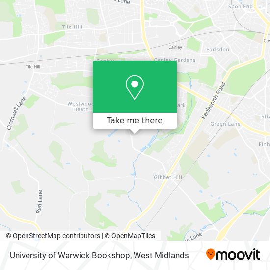 University of Warwick Bookshop map