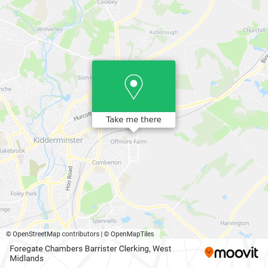 Foregate Chambers Barrister Clerking map