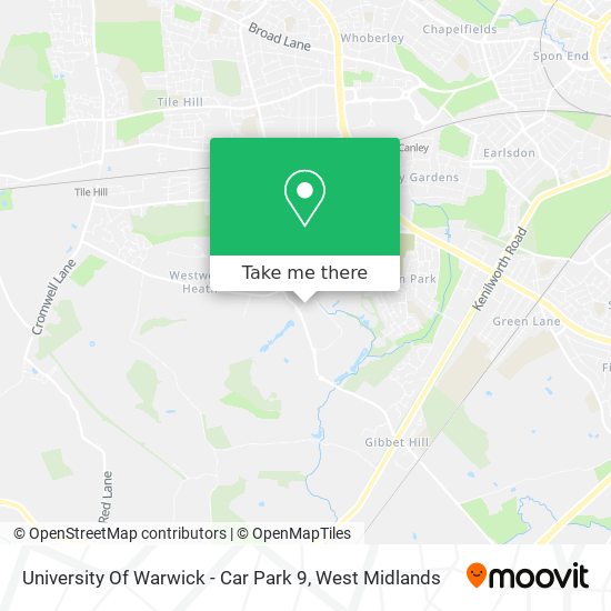 University Of Warwick - Car Park 9 map