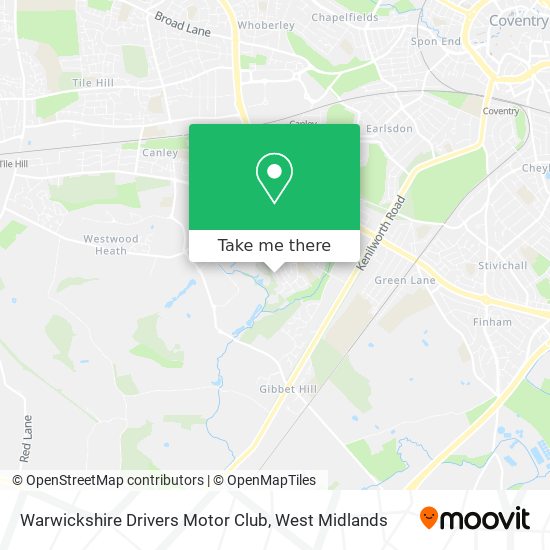 Warwickshire Drivers Motor Club map