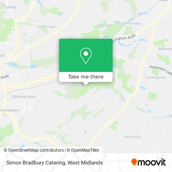 Simon Bradbury Catering map