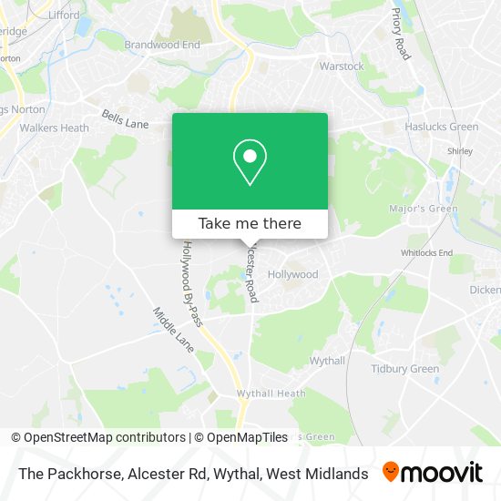 The Packhorse, Alcester Rd, Wythal map
