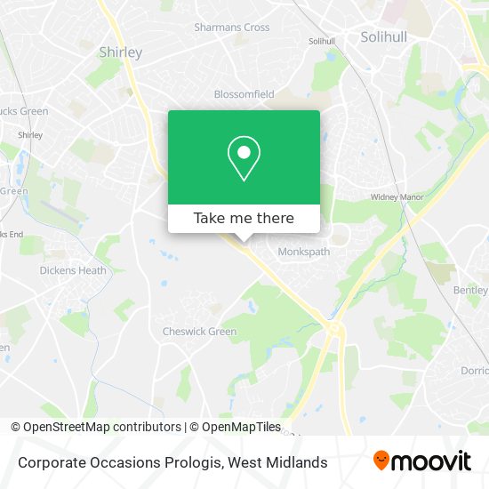 Corporate Occasions Prologis map