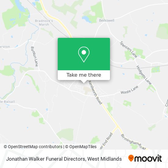 Jonathan Walker Funeral Directors map