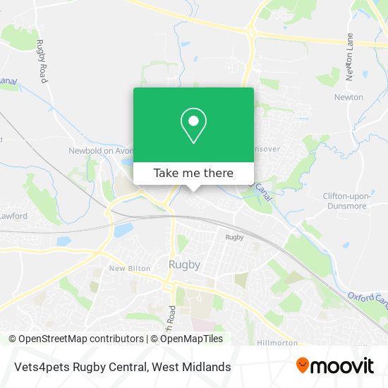 Vets4pets Rugby Central map