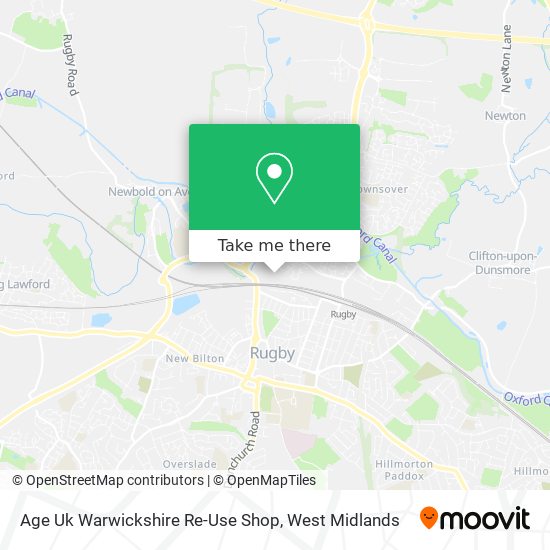 Age Uk Warwickshire Re-Use Shop map