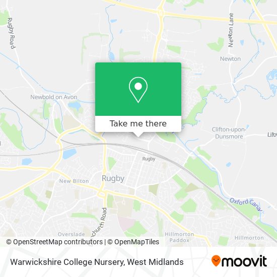 Warwickshire College Nursery map