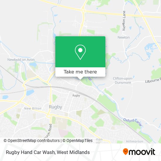 Rugby Hand Car Wash map