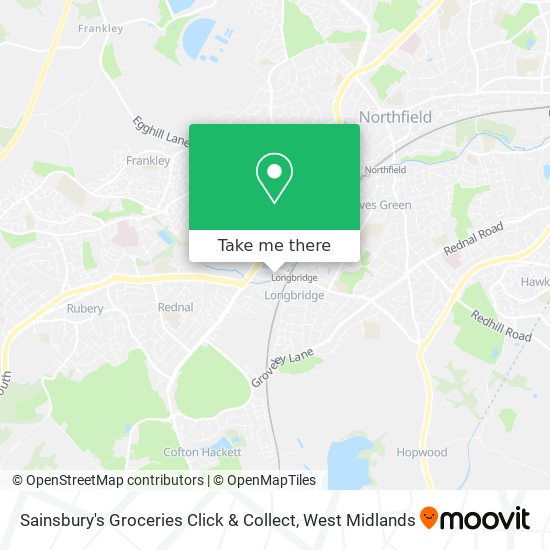 Sainsbury's Groceries Click & Collect map