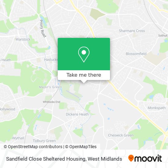 Sandfield Close Sheltered Housing map