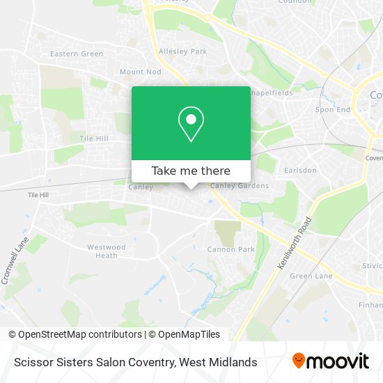 Scissor Sisters Salon Coventry map