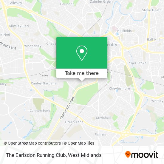 The Earlsdon Running Club map