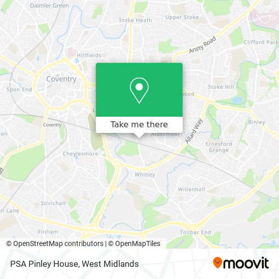 PSA Pinley House map