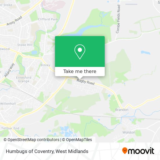 Humbugs of Coventry map