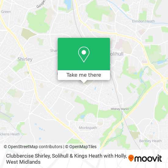 Clubbercise Shirley, Solihull & Kings Heath with Holly map