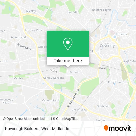 Kavanagh Builders map