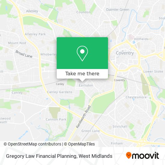 Gregory Law Financial Planning map